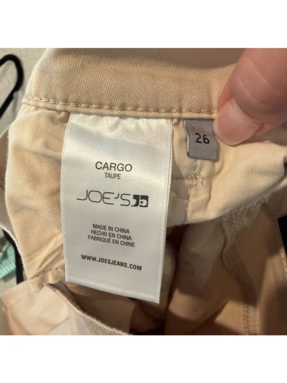 Joes Jeans Taupe Beige Cargo Pocket Wide Leg Pants Size 26 NWT - Picture 5 of 6